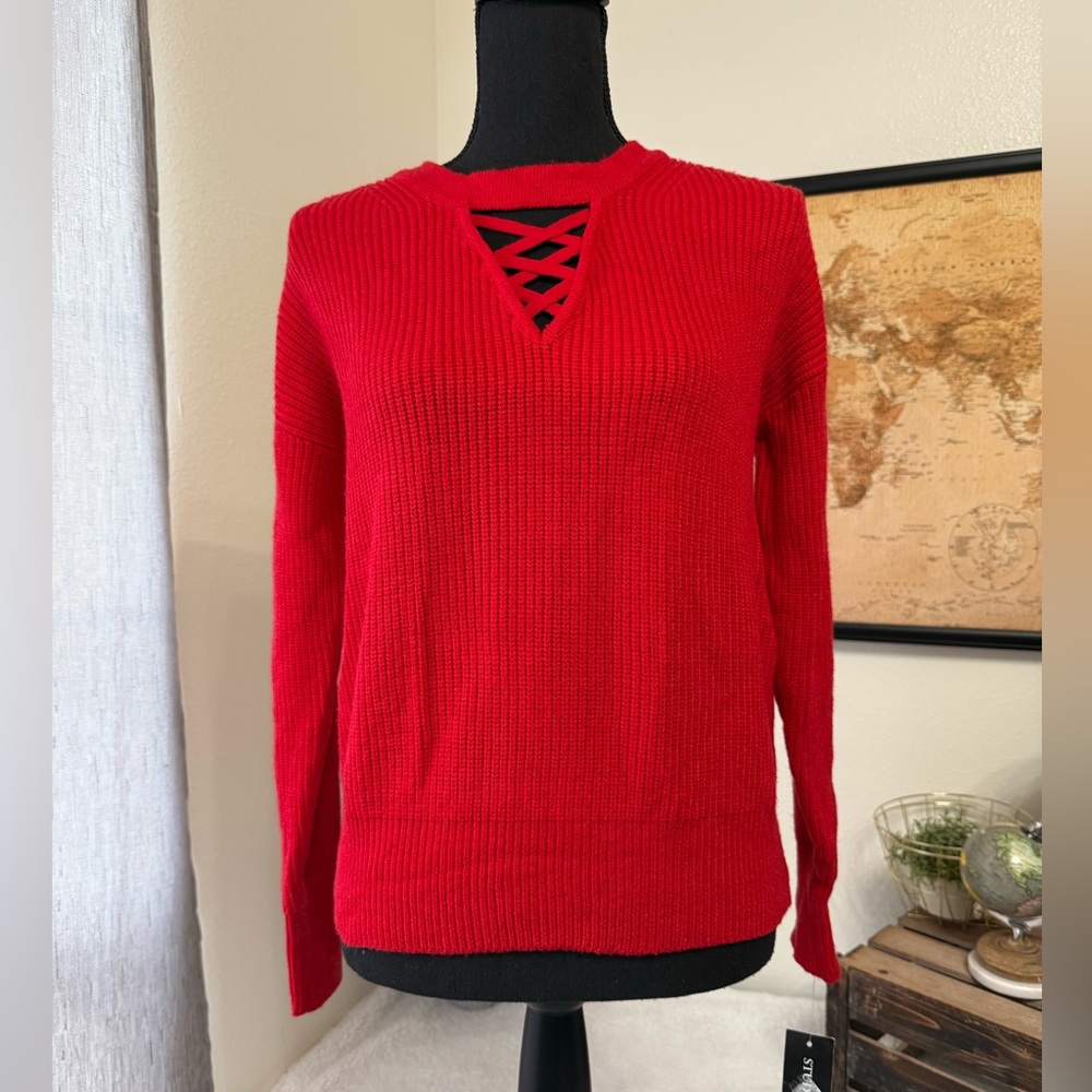 Studio by JPR red knit sweater